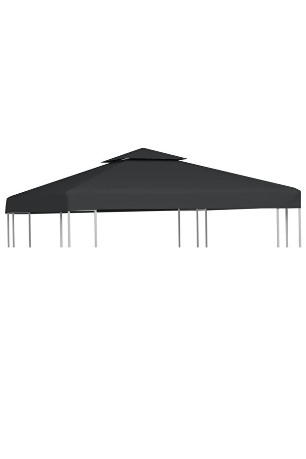 Gazebo Cover Canopy Replacement 310 g / m² Dark Grey 3 x 3 m