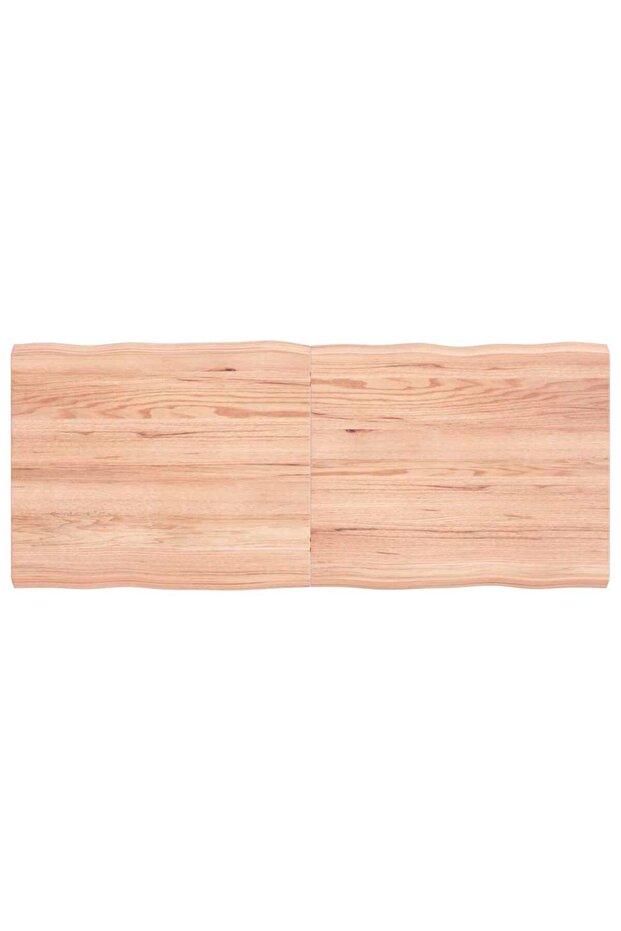 Table Top Light Brown 120x50x(2-4)cm Treated Solid Wood Live Edge