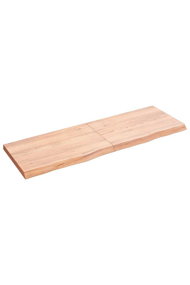 Table Top Light Brown 120x40x(2-4) cm Treated Solid Wood Oak