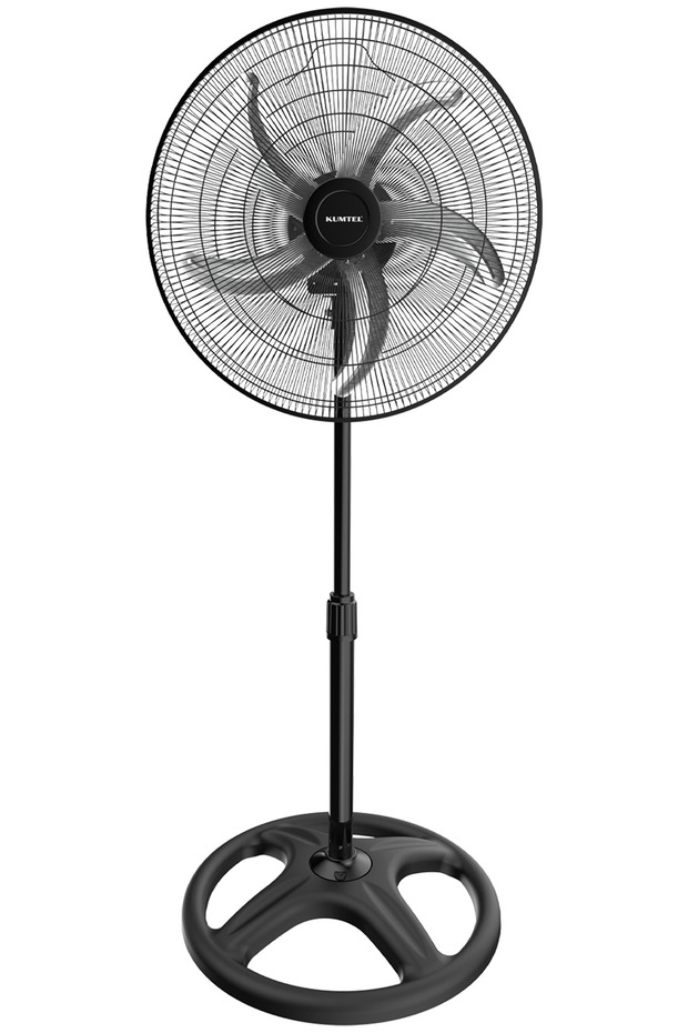 KUMTEL KTF-340 Siyah 18 İnç Sanayi Tipi Vantilatör 3in1 60 W,5 Kanatlı, 3 Kademeli, 132 cm