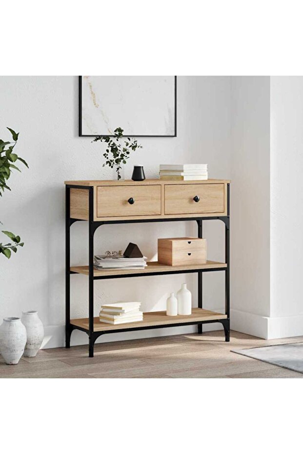Console Table Sonoma Oak 72.5x25x75 cm Engineered Wood