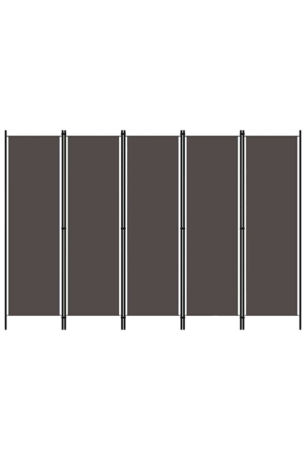5-Panel Room Divider Anthracite 250x180 cm