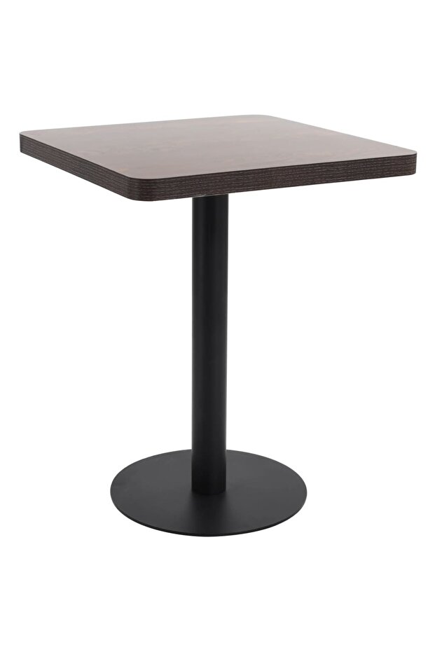 Bistro Table Dark Brown 60X60 cm MDF