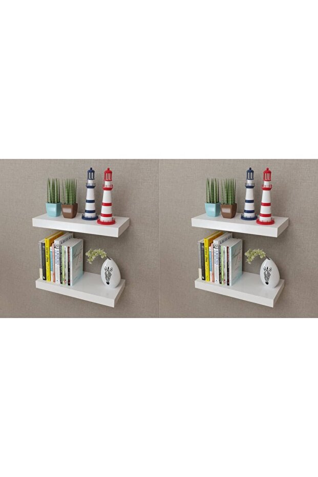 Wall Shelves 4 pcs White 40 cm
