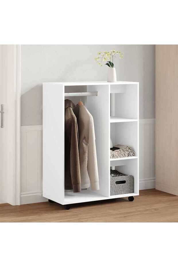 Wardrobe White 80x40x110 cm Engineered Wood