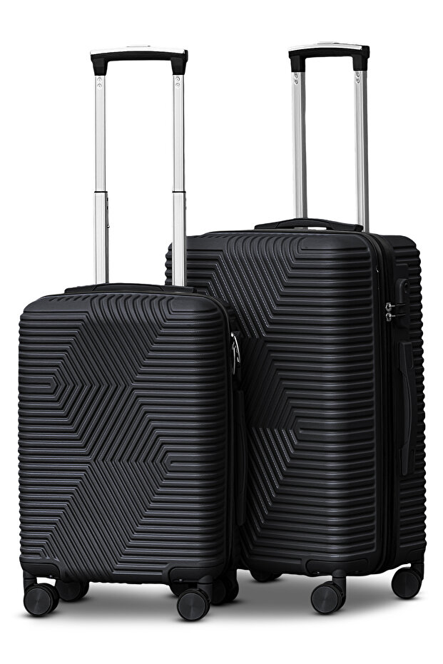 Lightweight 2PCS SET (20/24 Inch) ABS Luggage Hard Shell Trolly with smooth spinner wheels