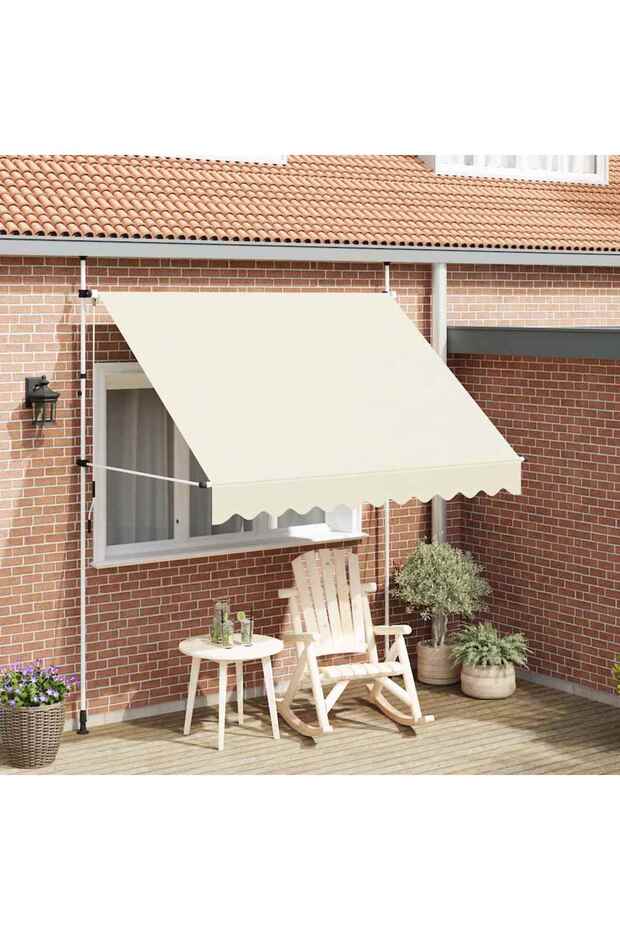 Manual Retractable Awning 250 cm Cream