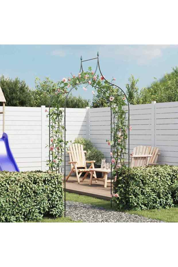 Garden Arch Spike Design Climbing Plants Dark Green