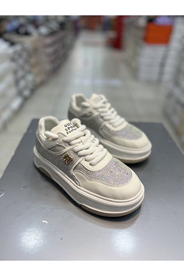 Women's Stylish Sneakers with Imported Stones