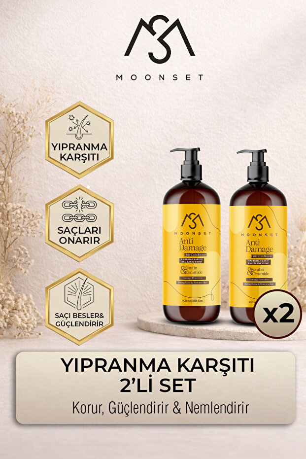 Improved Powerful Formula Hair Care Cream Keratin & Ceramide Special for Damaged Hair 400 ml X 2 Pcs