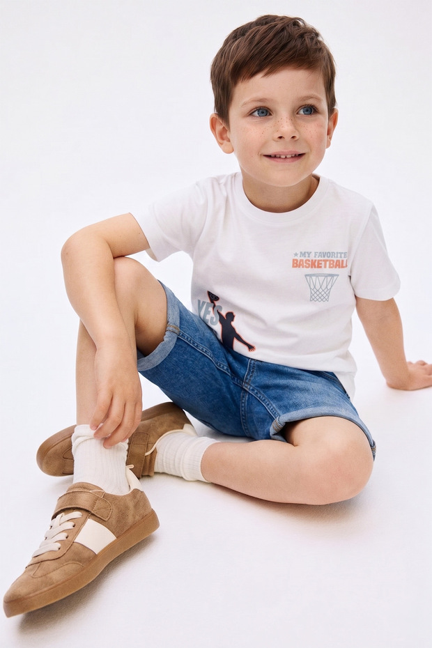 My Foverıte Basketball Printed Boys' T-Shirt