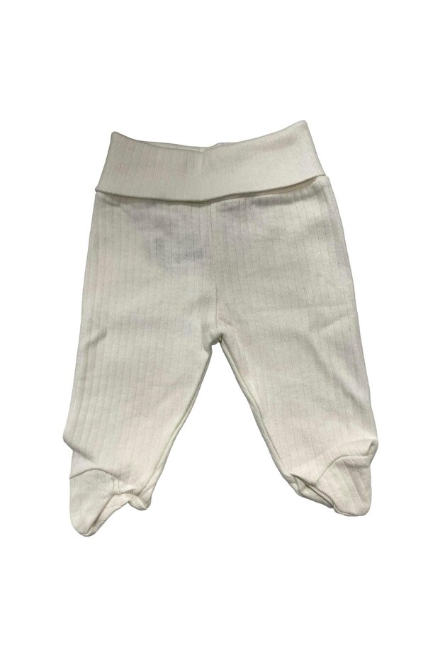 Pantolon Patikli Raporlu Basic Theme Ekru