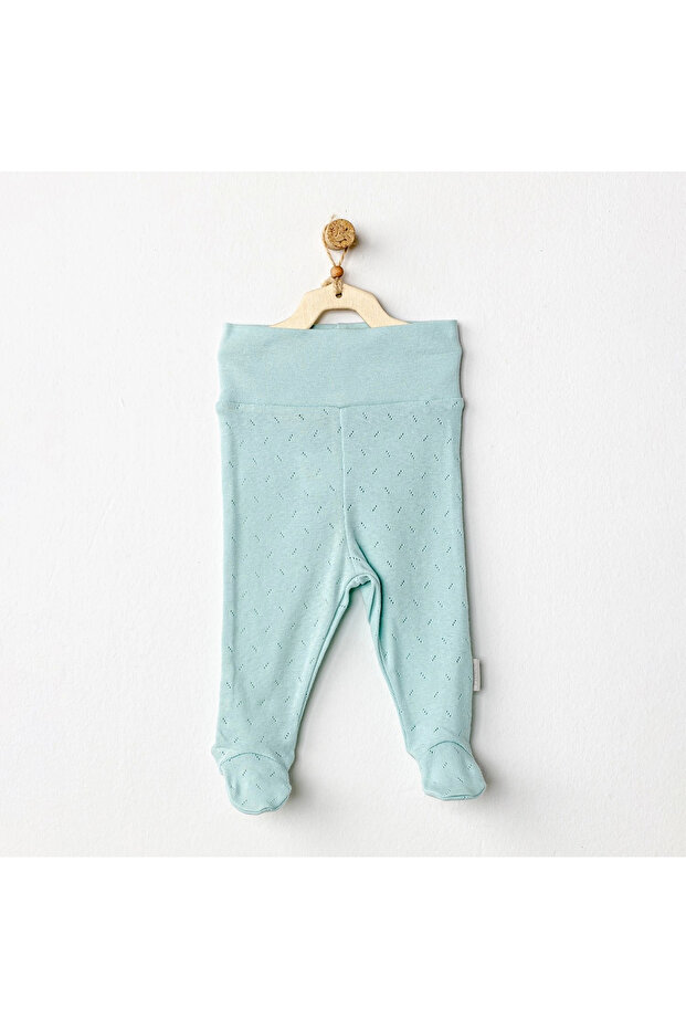 Ac24706 Jacquard Baby Pants with Booties Green