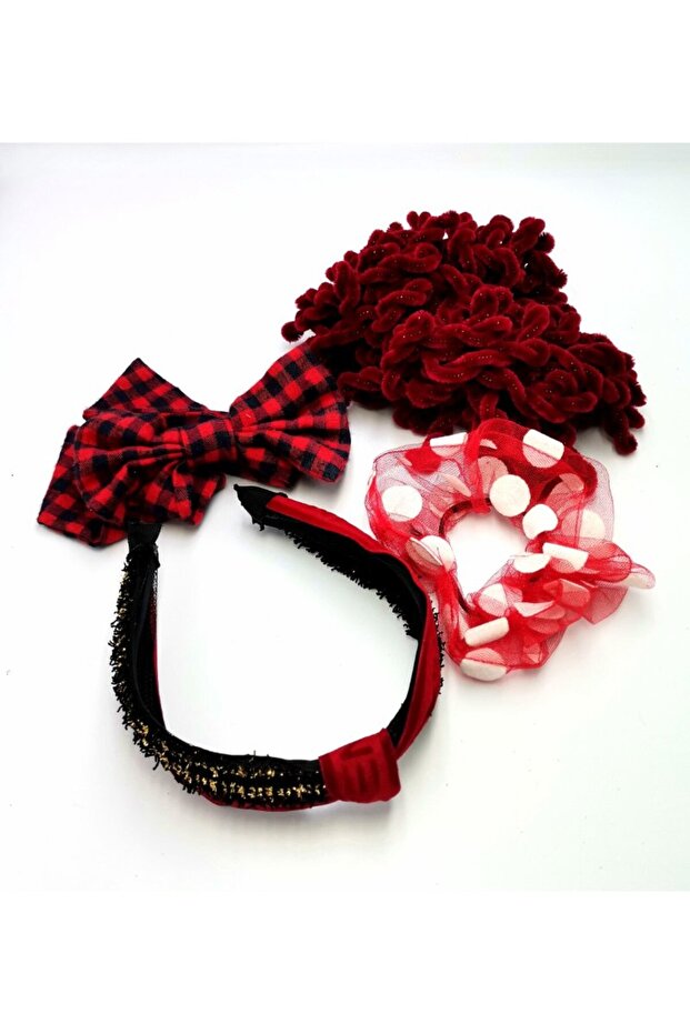 Colorful Patterned Crown Buckle Bandana Set