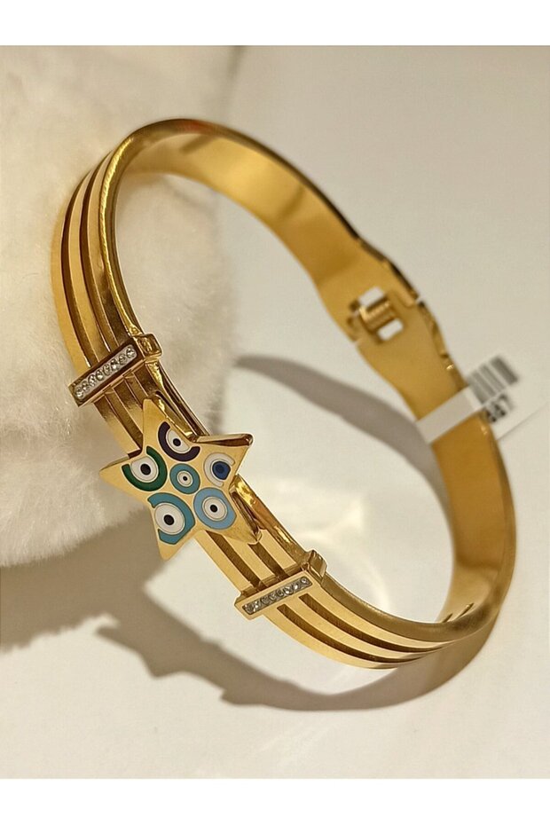 Gold Color Luxurious Figured Ornate Bracelet