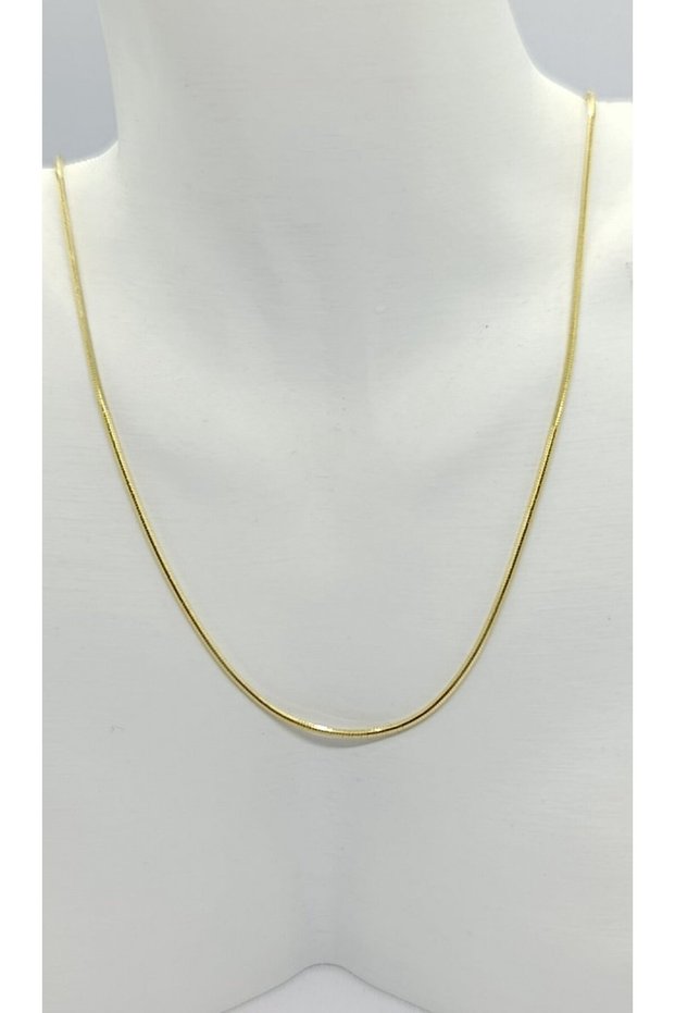 Minimal Line – Gold Snake Chain Necklace