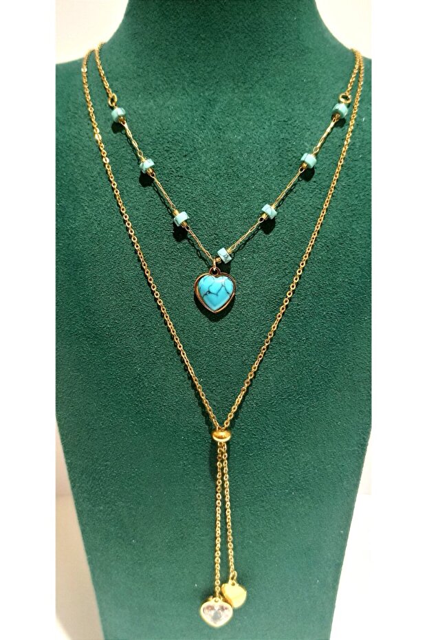 Gold Color Luxury Figured Showy Letter Necklace