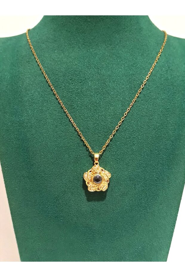 Gold Color Luxury Figured Showy Necklace