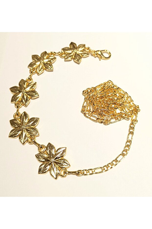 Yellow Color Gold Look Figured Waist Chain