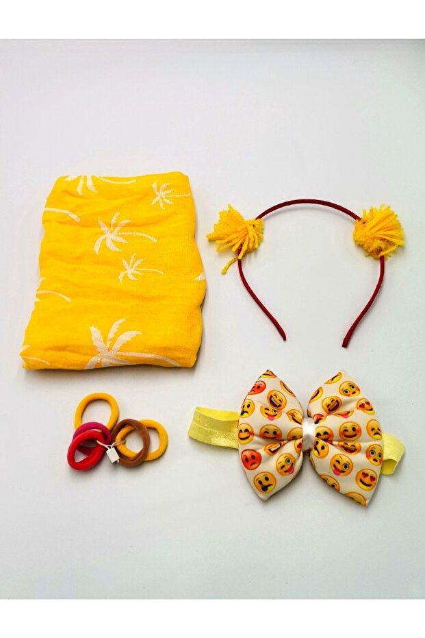 Colorful Patterned Crown Buckle Bandana Set