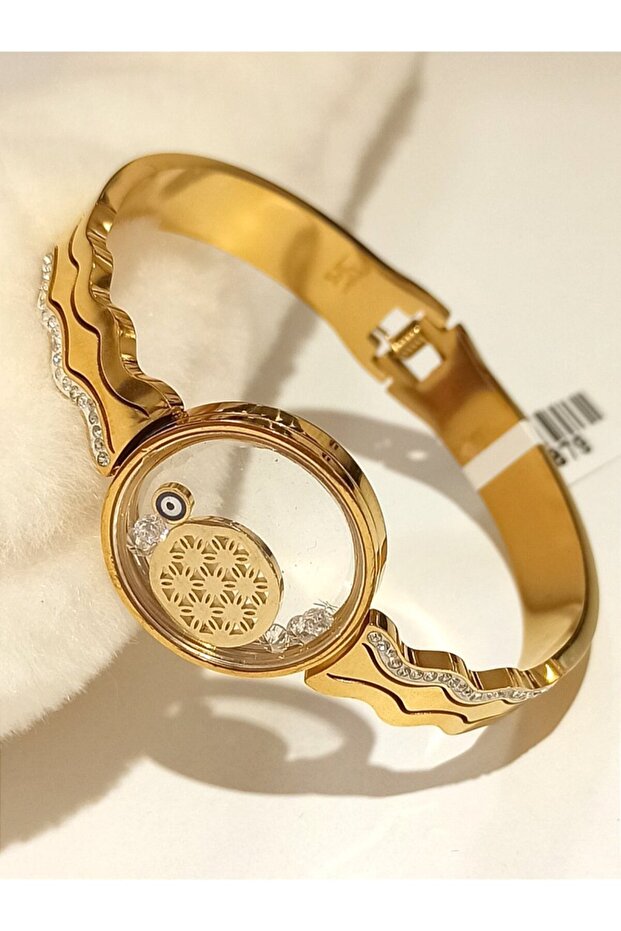 Gold Color Luxurious Figured Ornate Bracelet