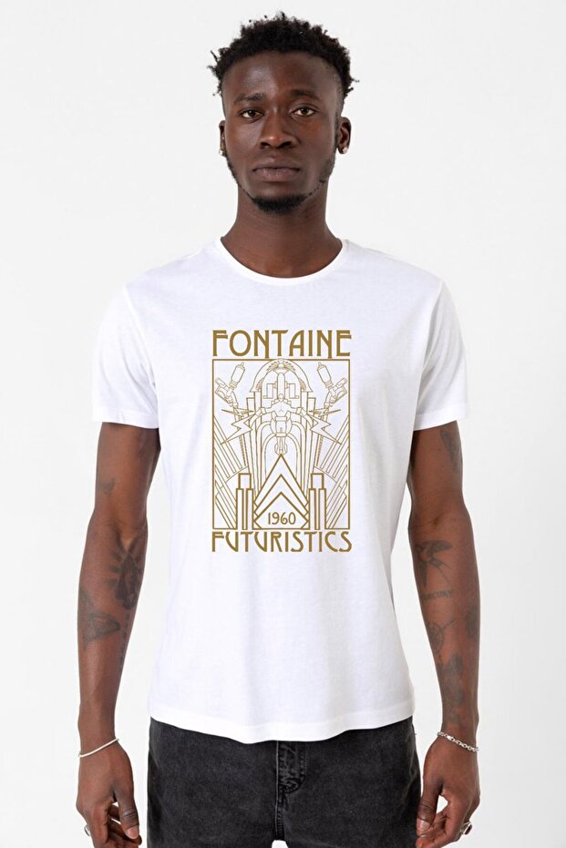 Bioshock Fontaine Futuristics White Men's Bicycle Tshirt