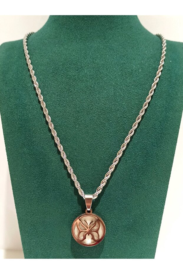 Silver Color Luxury Figured Flashy Necklace