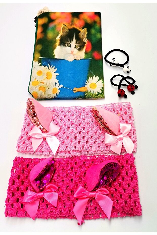 Colorful Patterned Crown Buckle Bandana Set