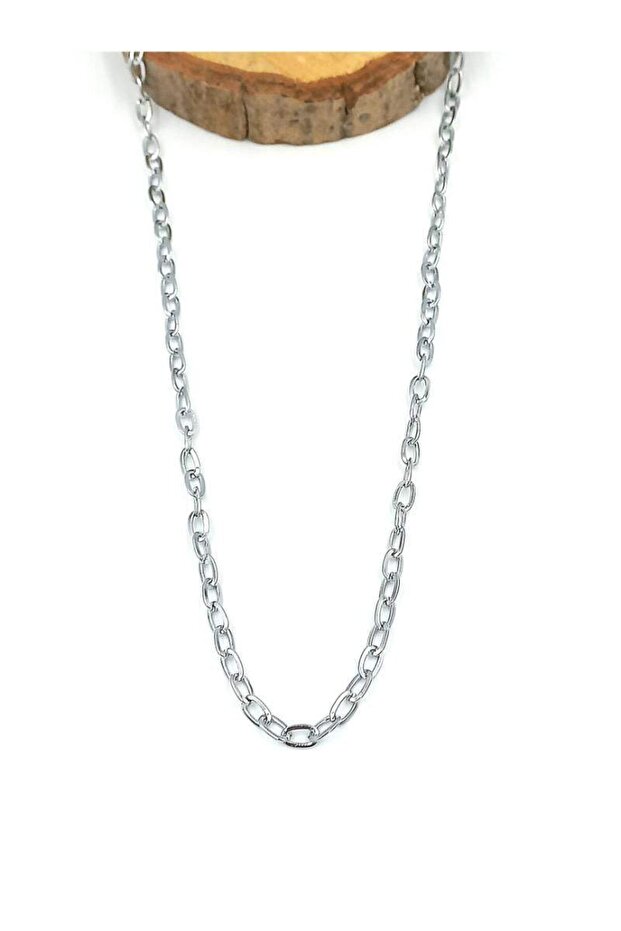 Silver Color Unisex Knitted Chain