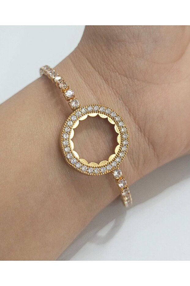 Luxury Showy Stone Gold Color Bracelet