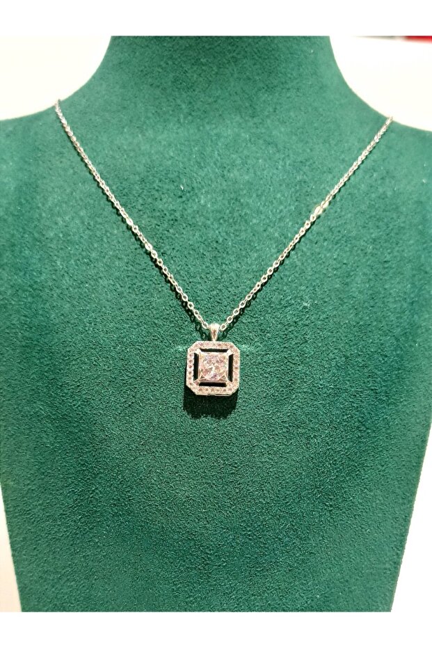 Silver Color Luxury Figured Flashy Necklace
