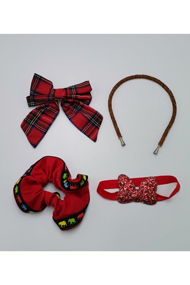 Colorful Patterned Crown Buckle Bandana Set