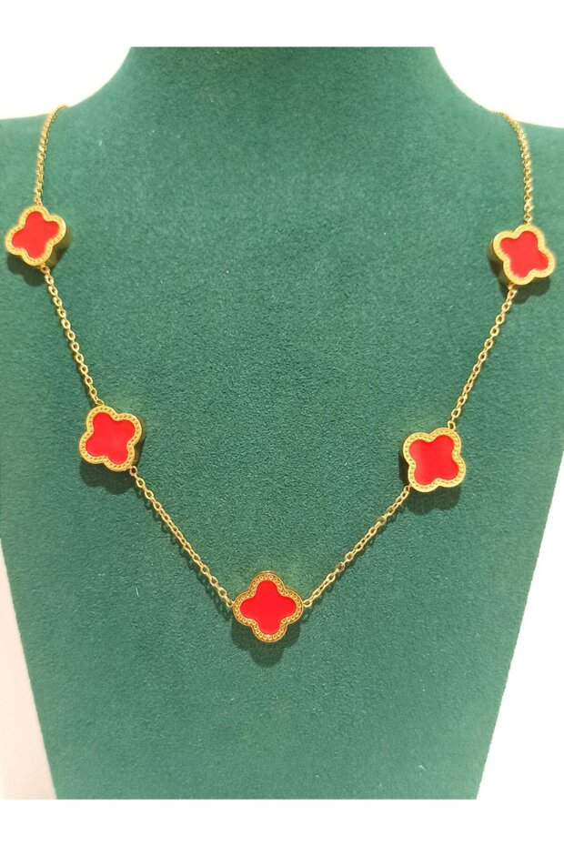 Gold Color Luxury Figured Showy Necklace