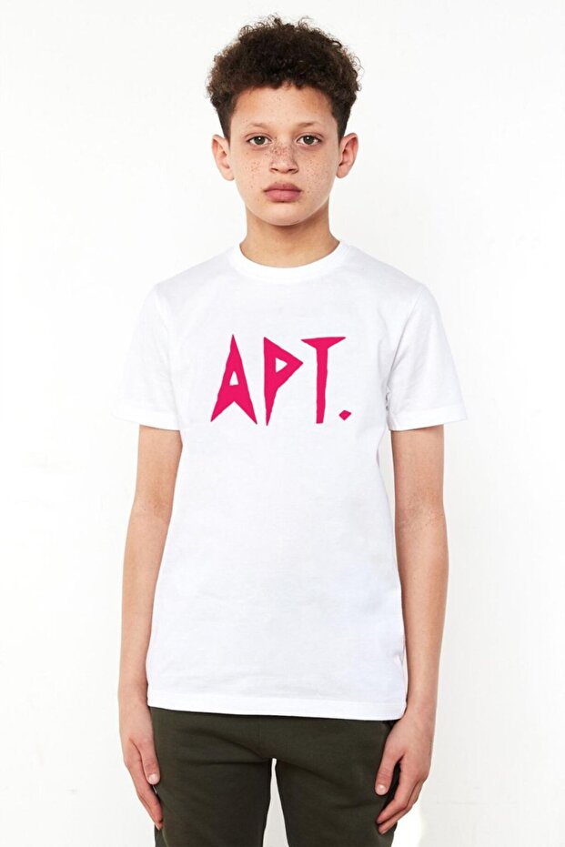 Blackpink Apt White Kids Bicycle Tshirt