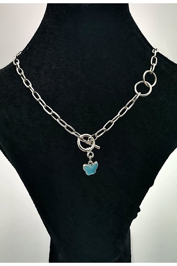 Silver Color Chain Figured Luxury Tarnish-Resistant Necklace