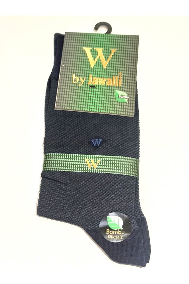 Navy Blue Color Elastic Bamboo Men's Socks