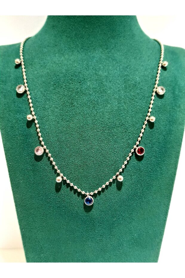 Silver Color Luxury Figured Flashy Necklace