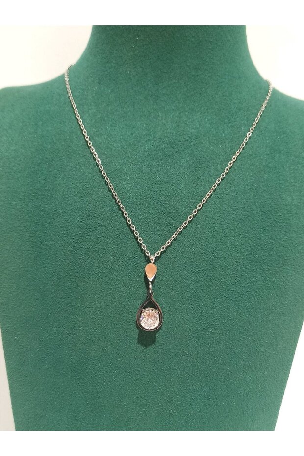Silver Color Luxury Figured Flashy Necklace