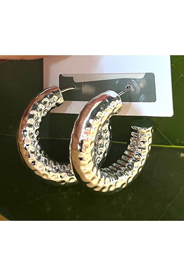 Silver Color Luxury Flashy Hoop Earrings