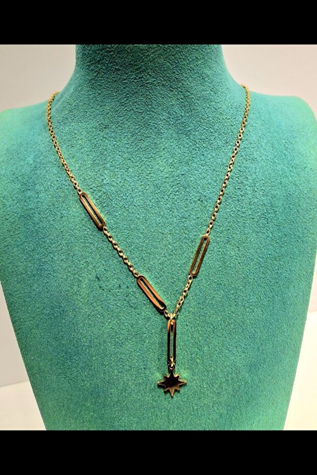 Luxurious Figured Shiny Anti-Tarnish Steel Necklace