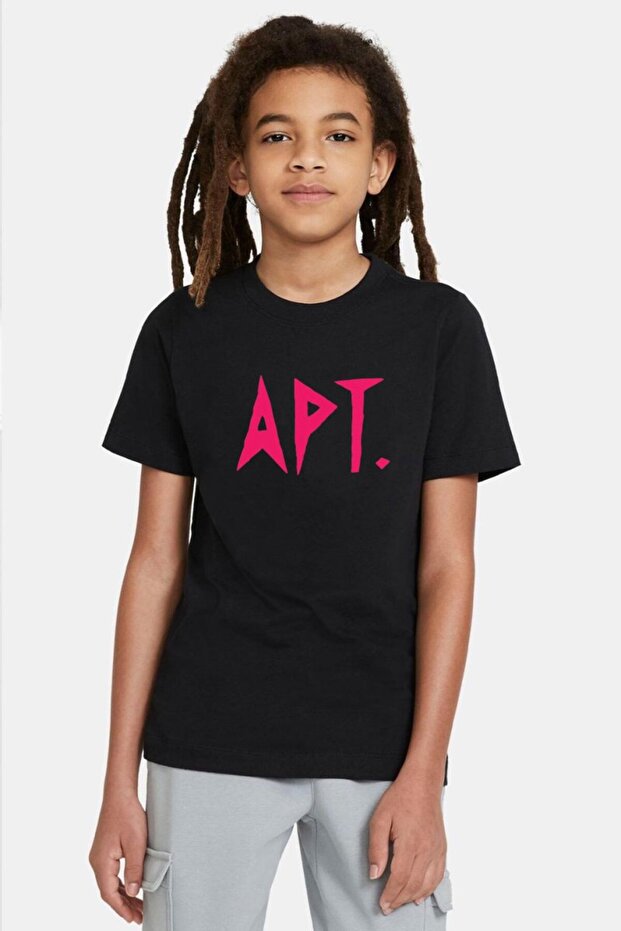 تي شيرت بلاك بينك Apt أسود للأطفال