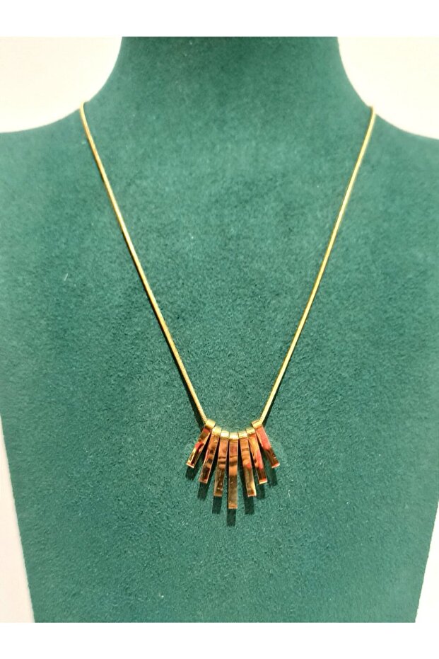 Gold Color Luxury Figured Showy Necklace