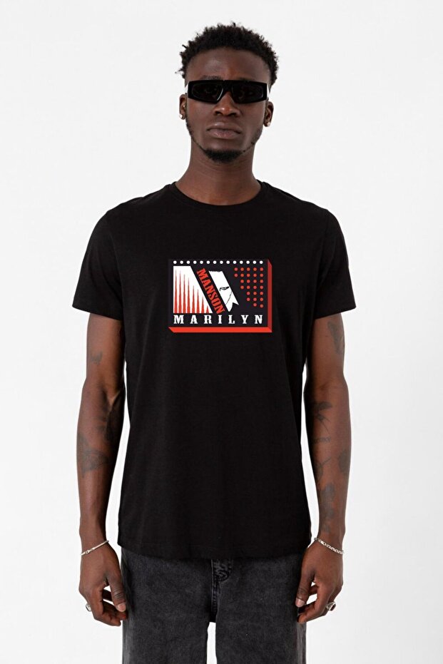 Marilyn Manson 90's Storyboard Black Men's T-Shirt