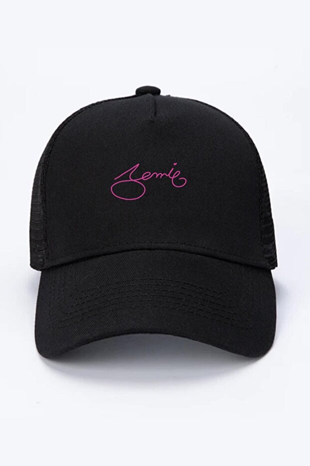 Blackpink Jennie Signature Black Mesh Cap