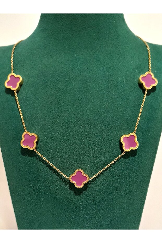 Gold Color Luxury Figured Showy Necklace