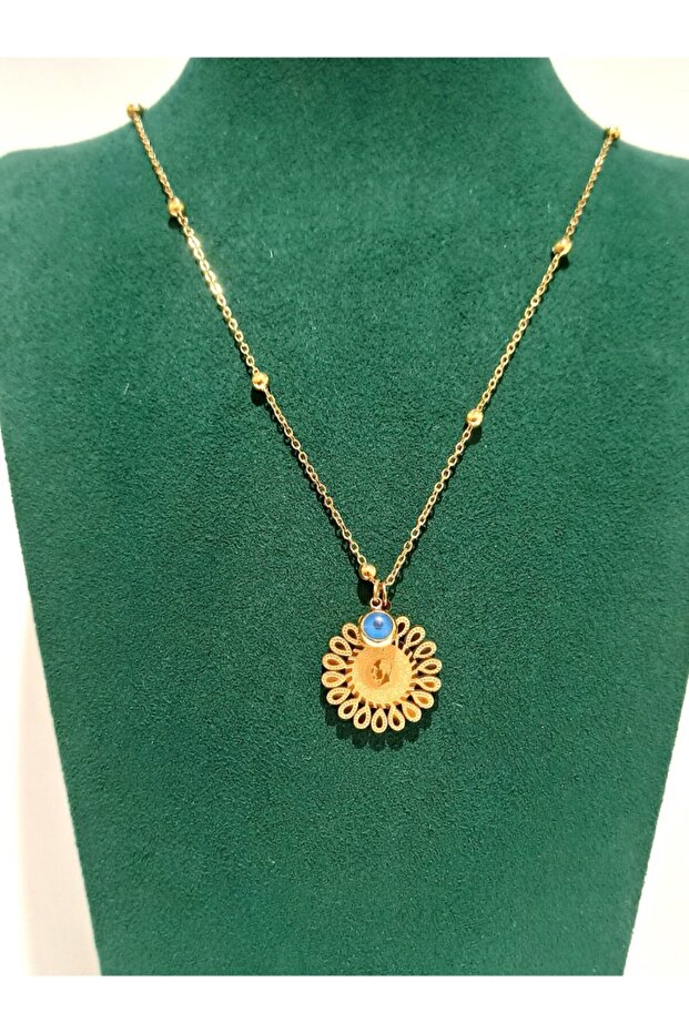 Gold Color Luxury Figured Showy Necklace