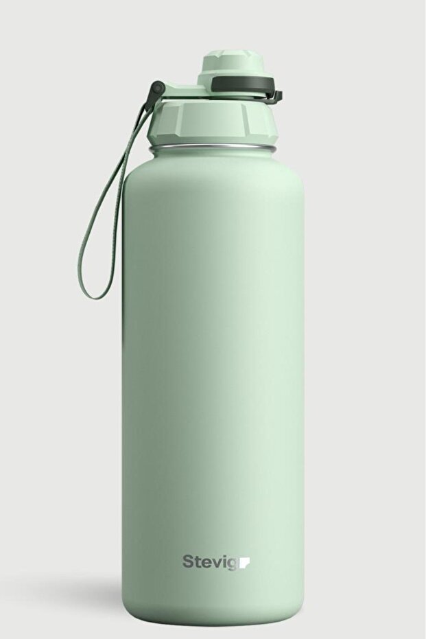 1 Hand Leak-Proof Leak-Proof Steel Thermos 1500 ml Smoke Green St-256