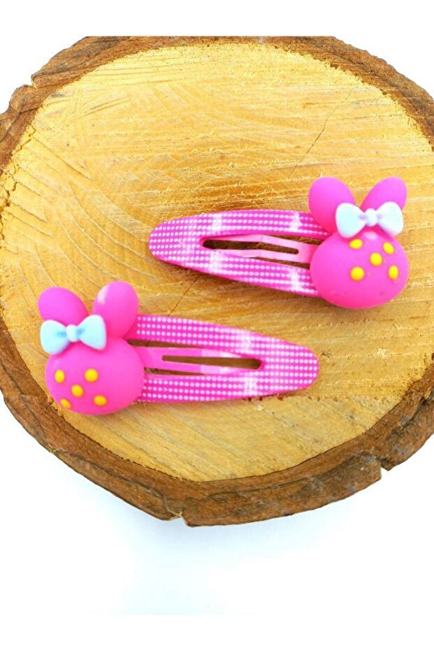 Pink Color Figured Snap Children's Buckle