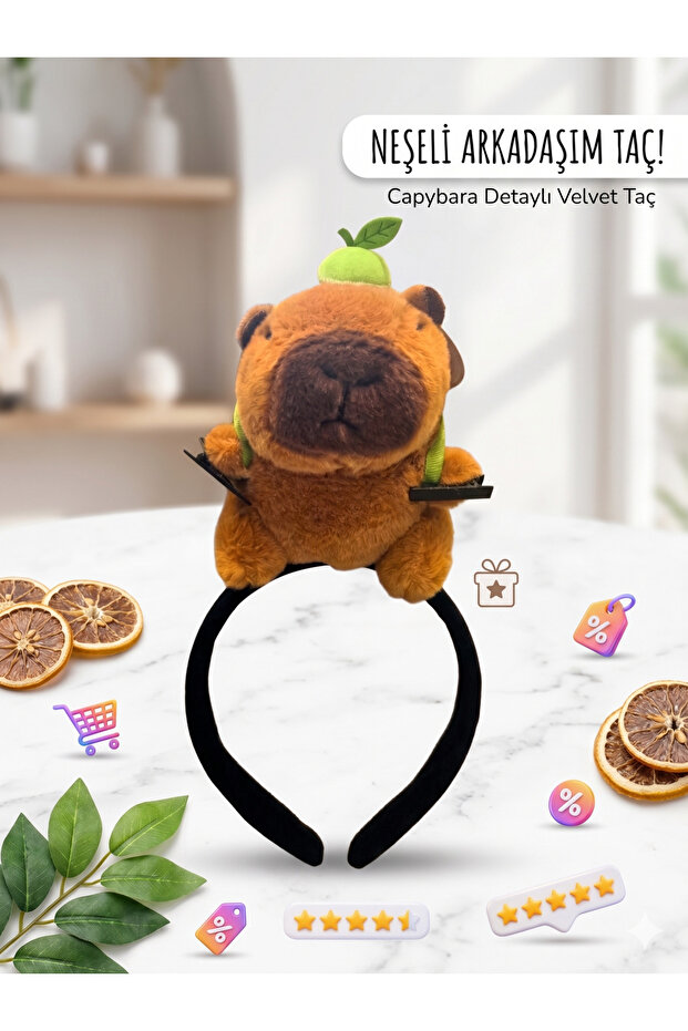 Capybara Peluş Taç