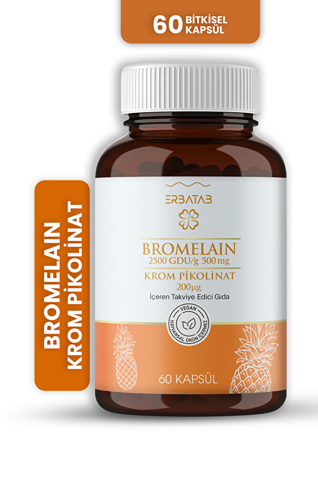 Bromelain Krompikolinat 60 Kapsül